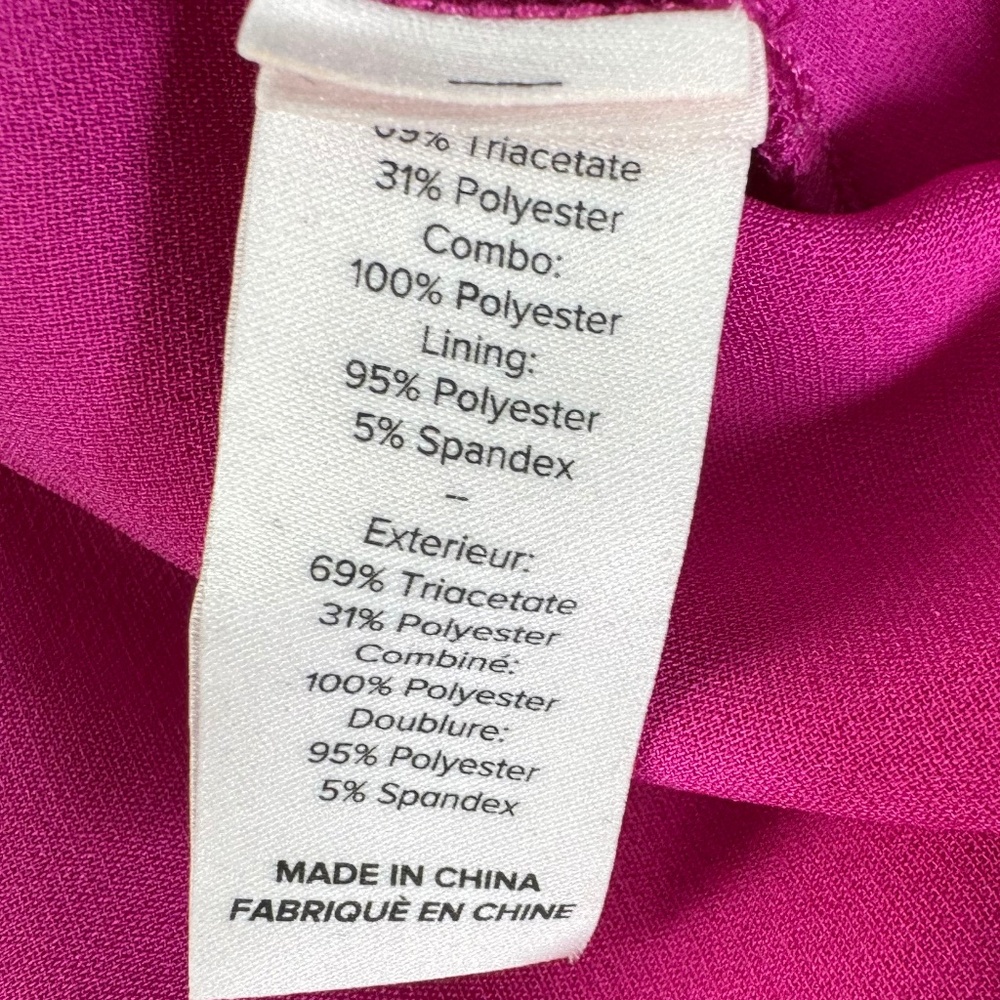 Cinq‎ A Sept Theo NWT Pink Ruby Faux Wrap Side Ruched Dress Sz 6 - Picture 9 of 12